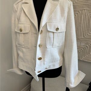 Karl Lagerfeld White Jacket with Gold Accents